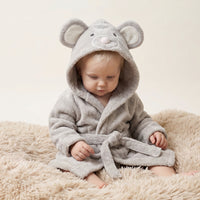 Thumbnail for Milo & Moon Babybadjas | Haai & dieren hooded badjas 0-6 jaar – Knuffelig badplezier