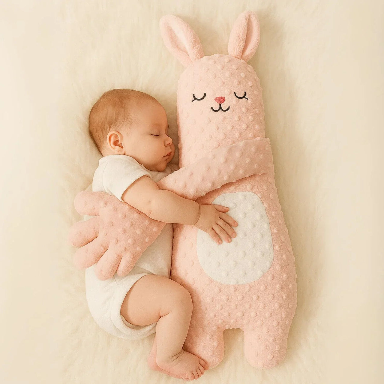 MiloBear slaapknuffel | Interactieve pluche baby knuffel met hartslag, 0+ – Rustgevende slaap voor je baby