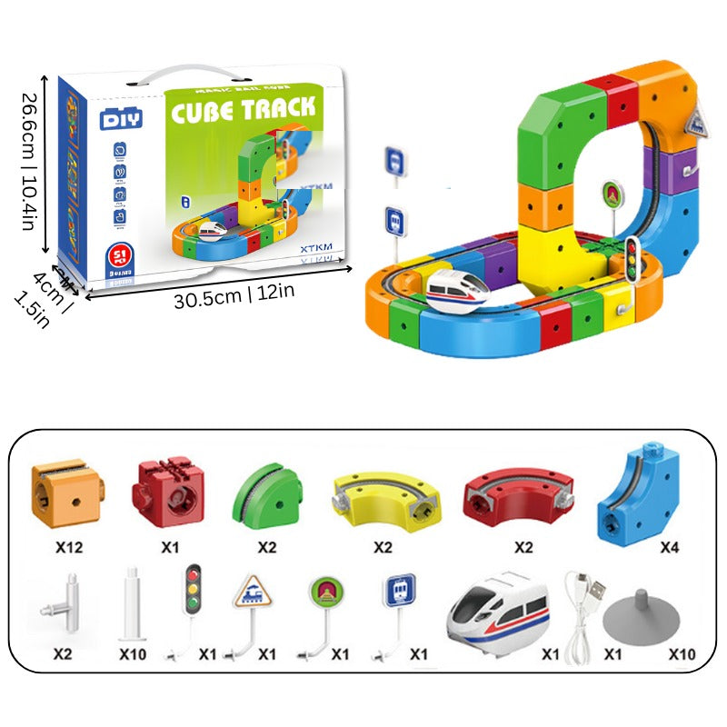 Tracki 3D treinbouwset | STEM speelgoed 51–123 onderdelen, 3+ – Creatief bouwen, onbeperkt speelplezier
