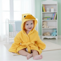 Thumbnail for CozyNest badjas | Dierenprint badjas 70–110cm, 0–6 jaar – Zachte knuffelwarmte na het baden