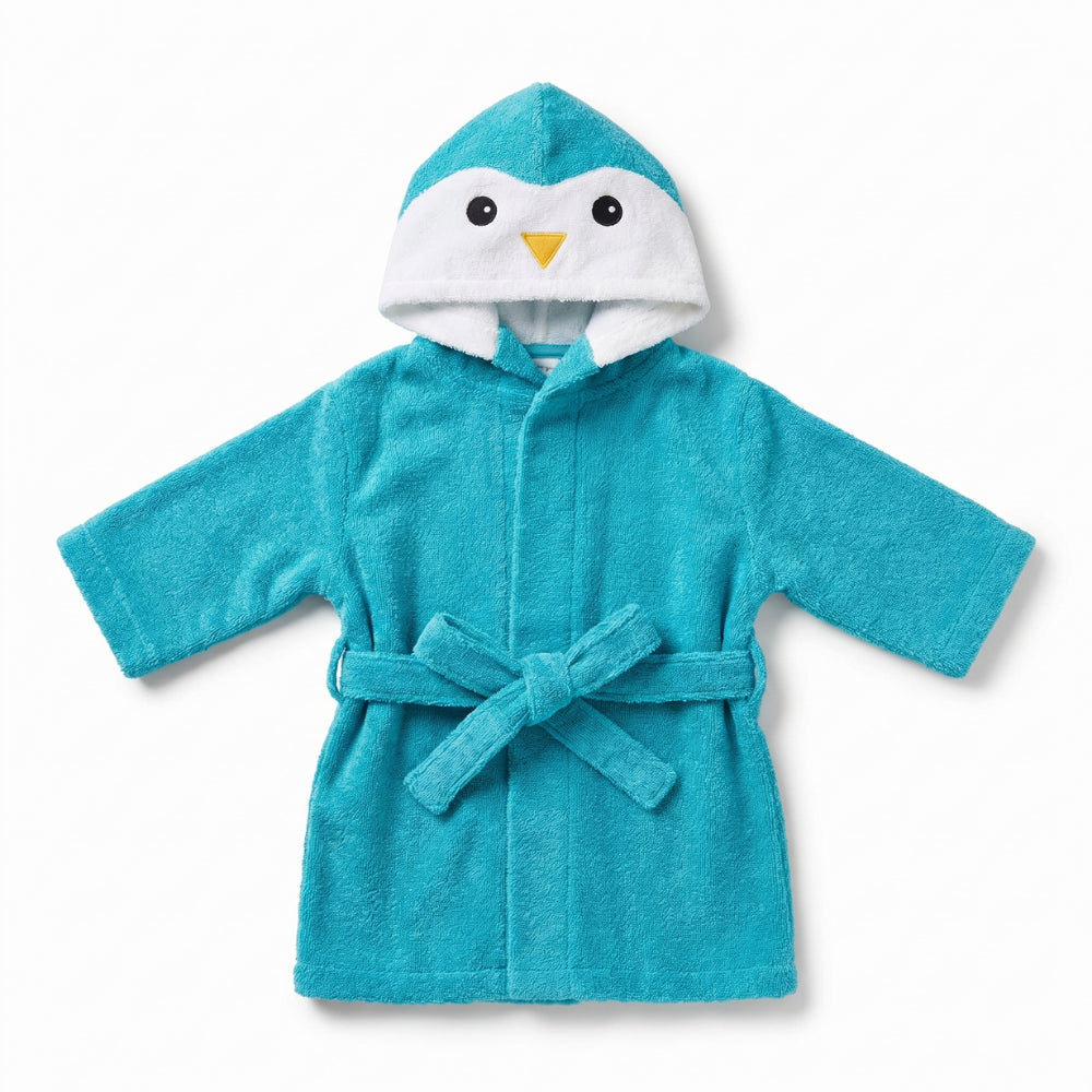 Milo & Moon Babybadjas | Haai & dieren hooded badjas 0-6 jaar – Knuffelig badplezier