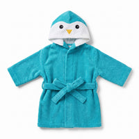 Thumbnail for Milo & Moon Babybadjas | Haai & dieren hooded badjas 0-6 jaar – Knuffelig badplezier