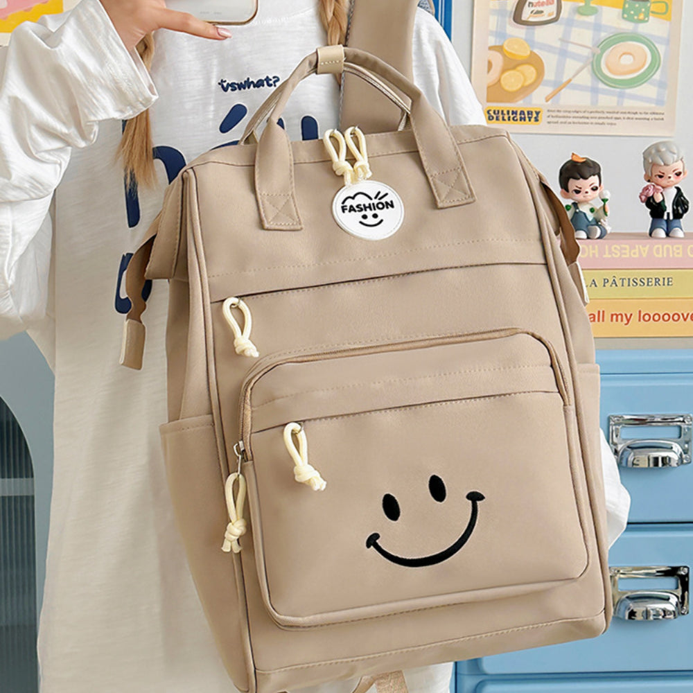 Schoolrugzak Kinderen Zwart met Smiley | Dagelijks