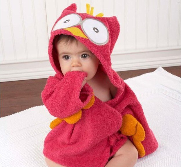 AnimalHug | Caldo e accogliente - Morbida accappatoio per bambini in cotone con animali