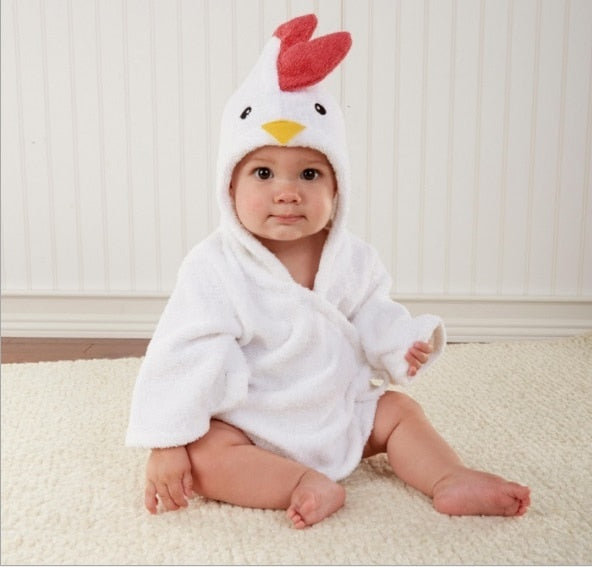 AnimalHug | Caldo e accogliente - Morbida accappatoio per bambini in cotone con animali