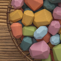 Thumbnail for EcoToys HolzBalance Steine | Entwickle Kreativität und Balance - 18 Holzbausteine