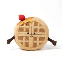 Thumbnail for SnackBuddies pluche knuffel wafeltje met aardbeien en bruine poten