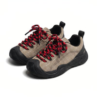 Thumbnail for Kindersneakers outdoortrekking met rood-zwarte veters en antislipzool