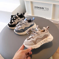 Thumbnail for Kindersneakers peuter in zwart, blauw en bruin – lichtgewicht en ademend design voor comfortabel stappen