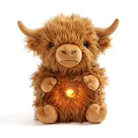 Thumbnail for CozyCow bruine slaapknuffel met licht en geluid, 30cm, voor kinderen