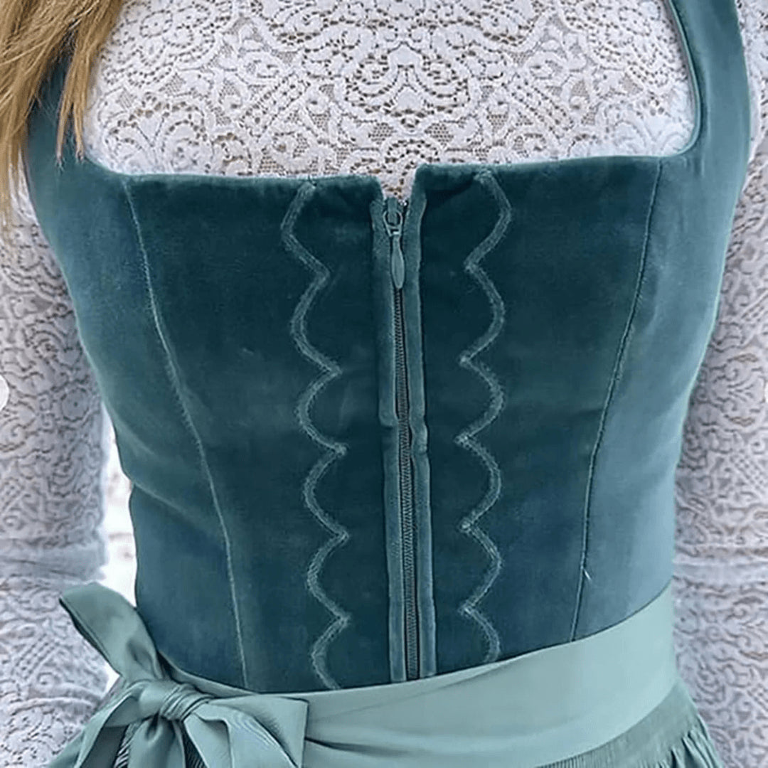 Maxi Dirndl Dames Fluwelen Corsage | Oktoberfest
