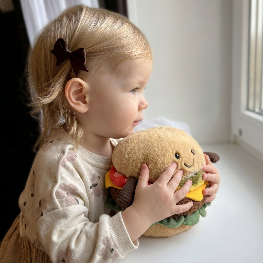 SnackCuddle Knuffel | Schattige foodknuffel, zachte stof, 3+ – Speelplezier met een lach