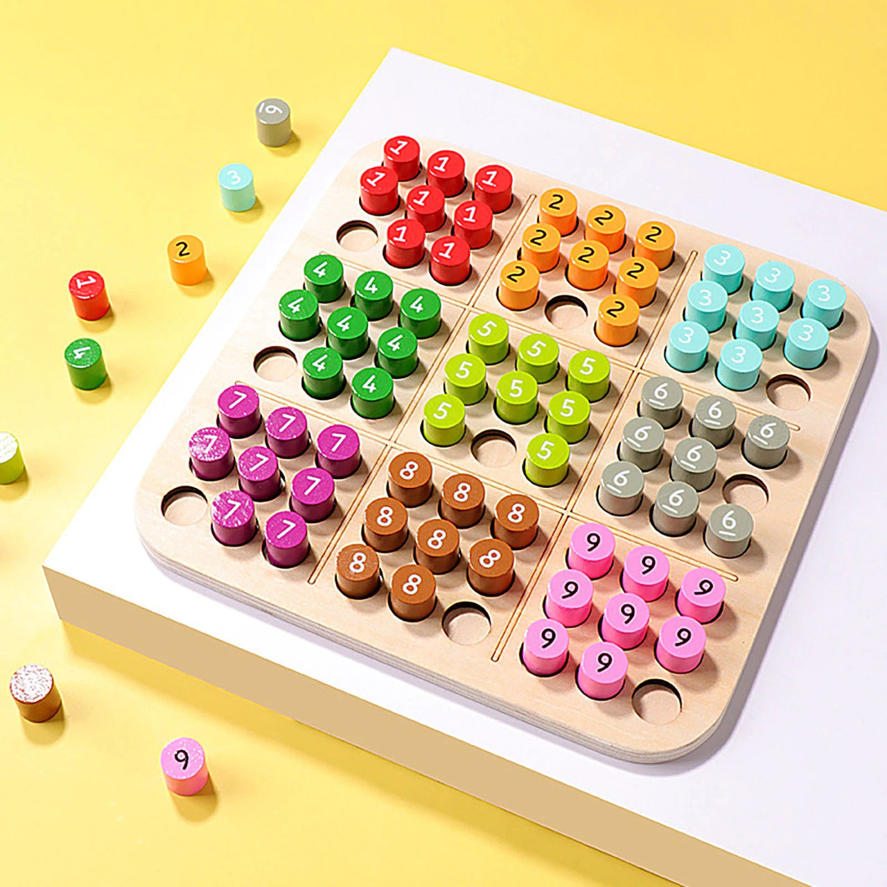 Houten Sudoku Spel 3D Nummers Kinderspeelgoed | Educatief