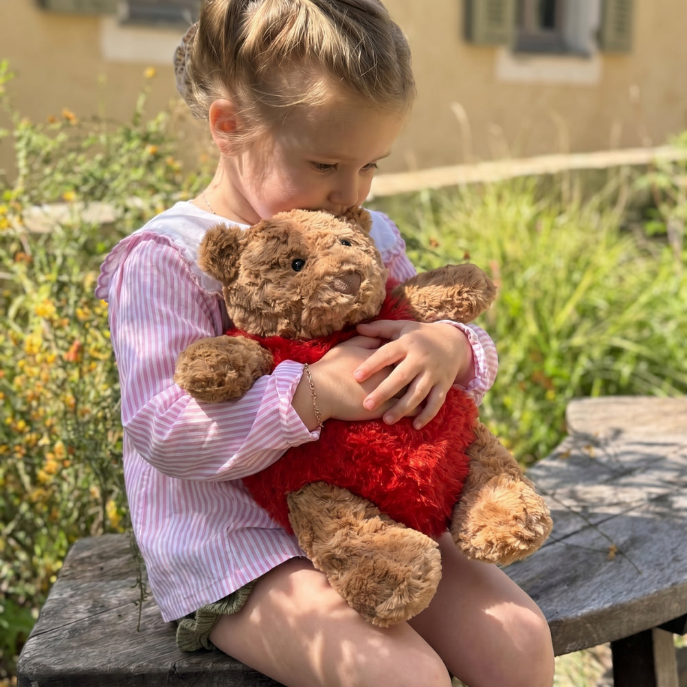 DressyCuddle Teddybeer | Knuffel met uitneembare outfit, zacht pluche – Comfort en stijl in één
