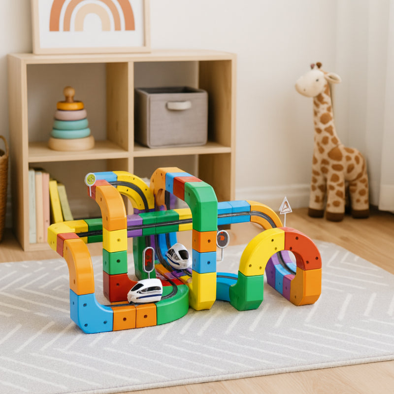 Tracki 3D treinbouwset | STEM speelgoed 51–123 onderdelen, 3+ – Creatief bouwen, onbeperkt speelplezier