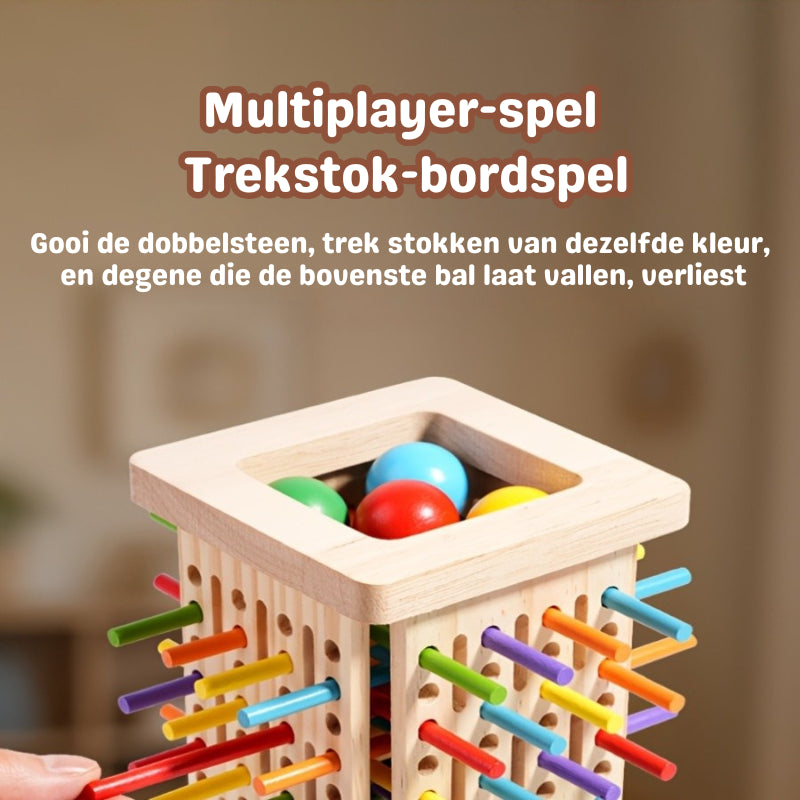 Magische Toren | 3-in-1 houten stokspel, 3+ jaar – Concentratie en motorische ontwikkeling