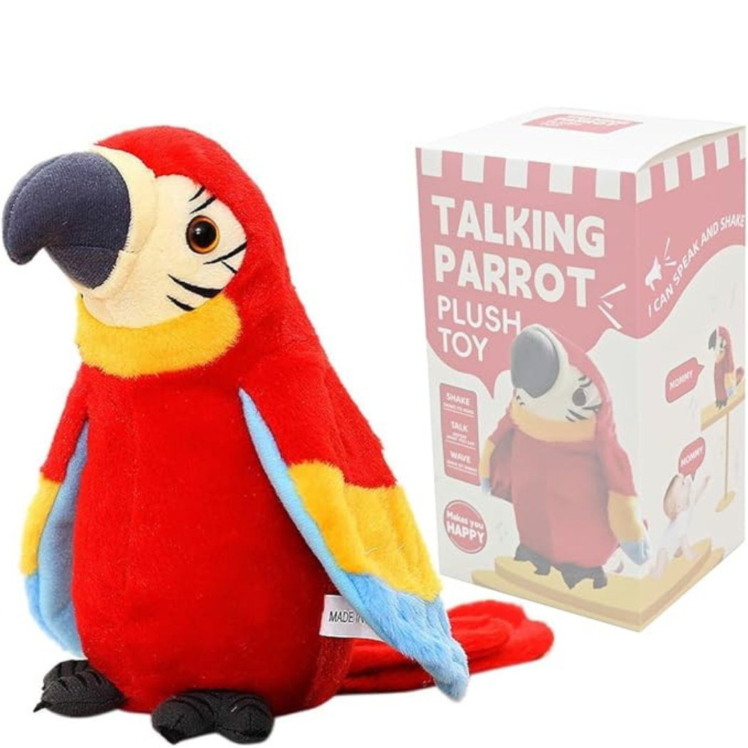 TalkieTuk pratende papegaai | Interactieve knuffel, 3+ – Jouw nieuwe kletsgrage speelmaatje