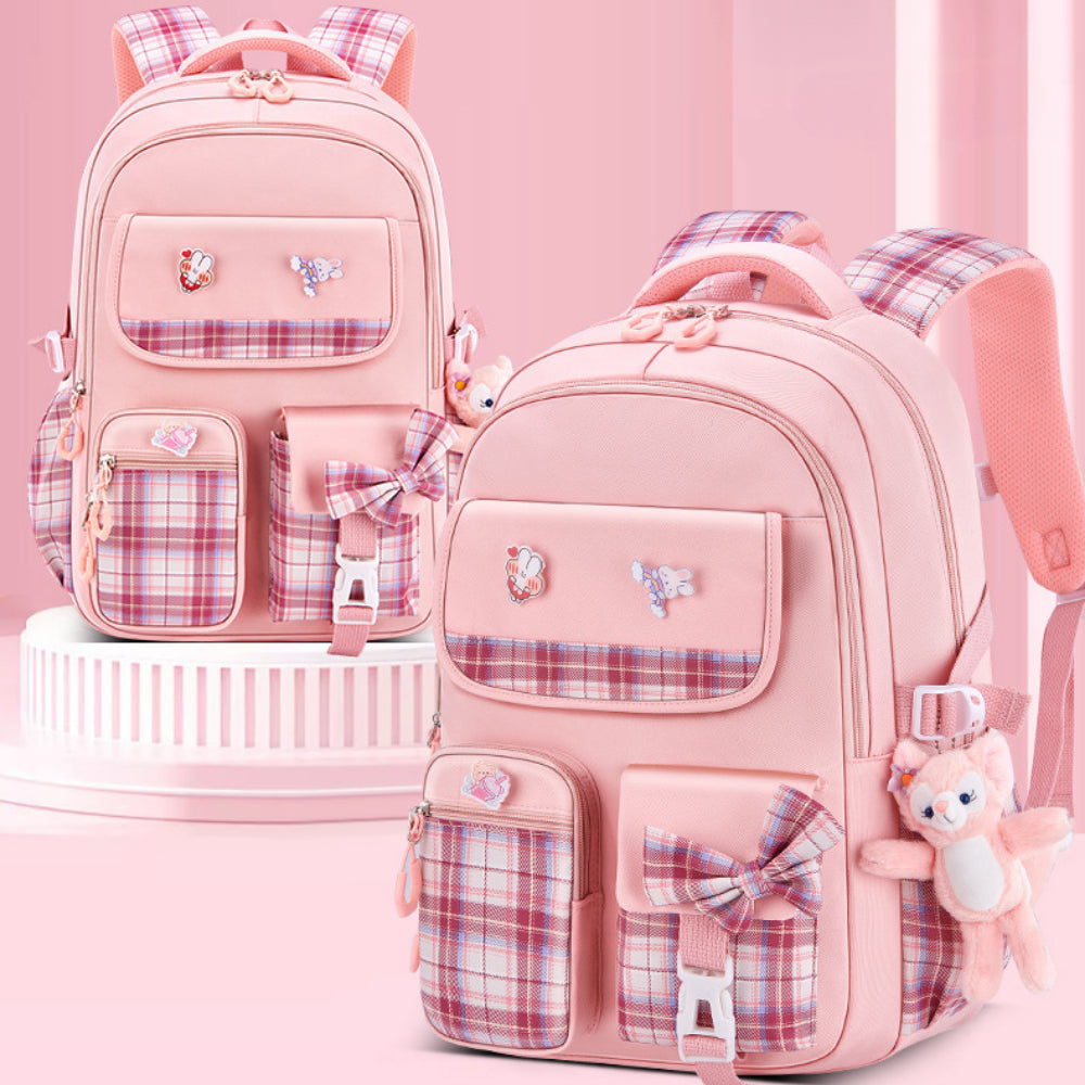 Schoolrugzak Kinderen Ruitmotief Kawaiistijl | Casual