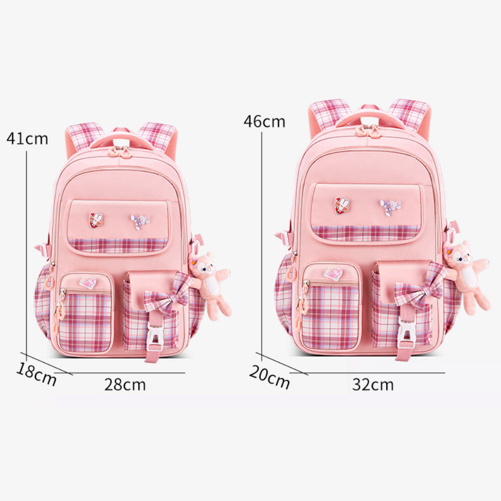 Schoolrugzak Kinderen Ruitmotief Kawaiistijl | Casual