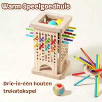 Thumbnail for Magische Toren | 3-in-1 houten stokspel, 3+ jaar – Concentratie en motorische ontwikkeling