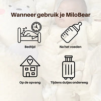 Thumbnail for MiloBear slaapknuffel | Interactieve pluche baby knuffel met hartslag, 0+ – Rustgevende slaap voor je baby