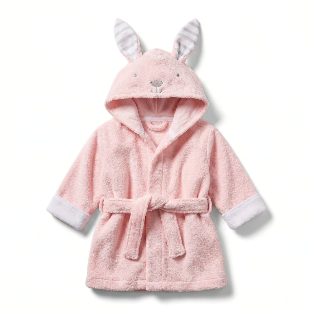 Milo & Moon Babybadjas | Haai & dieren hooded badjas 0-6 jaar – Knuffelig badplezier