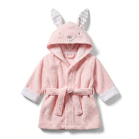 Thumbnail for Milo & Moon Babybadjas | Haai & dieren hooded badjas 0-6 jaar – Knuffelig badplezier