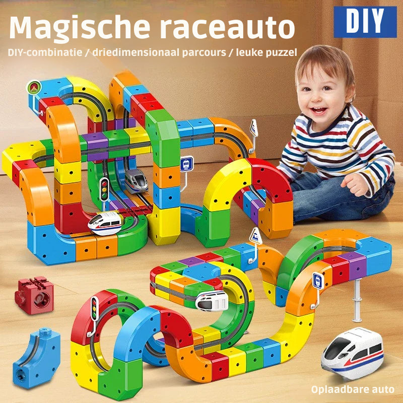 Tracki 3D treinbouwset | STEM speelgoed 51–123 onderdelen, 3+ – Creatief bouwen, onbeperkt speelplezier