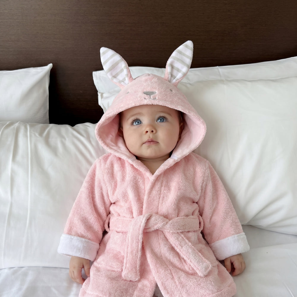 Milo & Moon Babybadjas | Haai & dieren hooded badjas 0-6 jaar – Knuffelig badplezier
