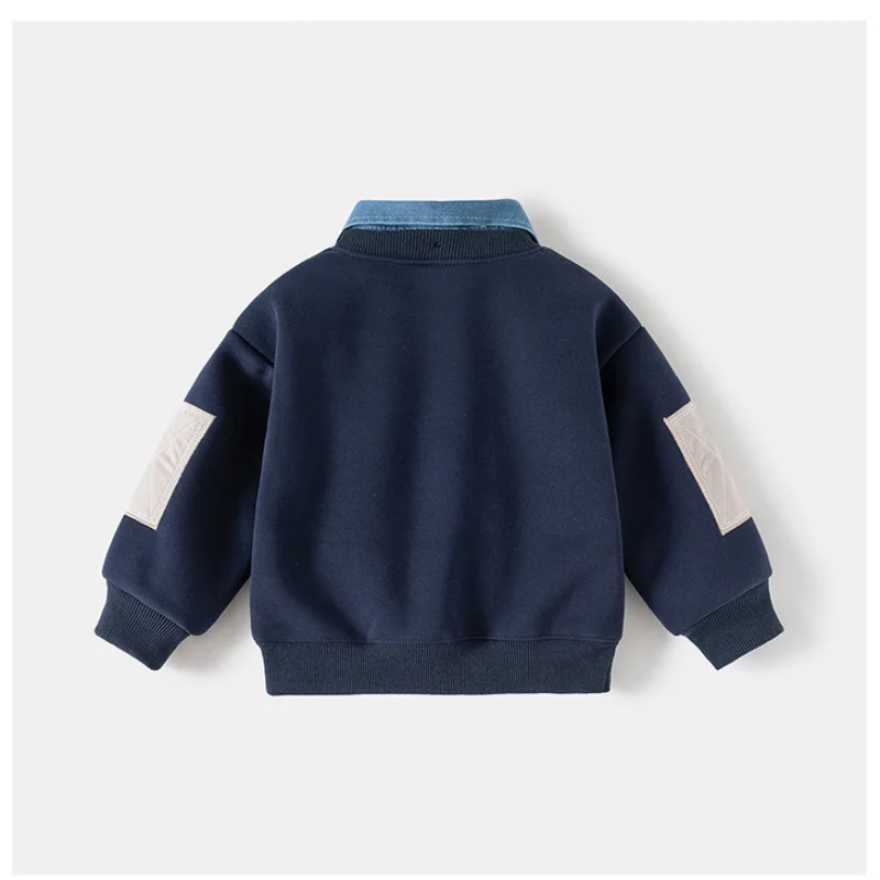 Sweatshirt Jongens Denim Kraag Gebreid | Casual
