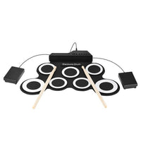 Thumbnail for Batterie enroulable | Portable et flexible - Tapis en silicone avec haut-parleur et baguettes de batterie