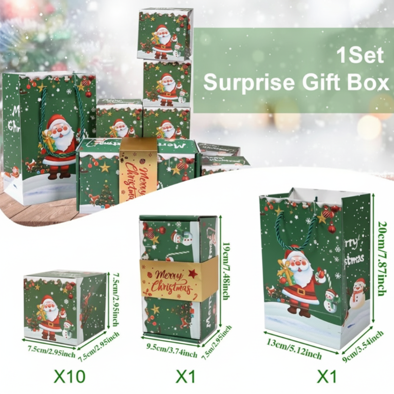 MerryPop Geldgeschenkbox | Kerstmis surprise doos rood & groen – Magisch geldcadeau verpakken