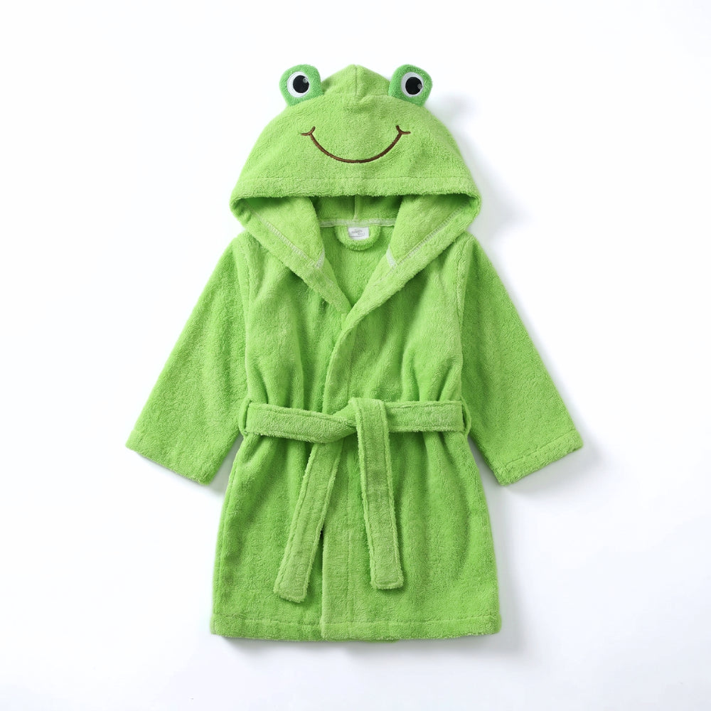 Milo & Moon Babybadjas | Haai & dieren hooded badjas 0-6 jaar – Knuffelig badplezier