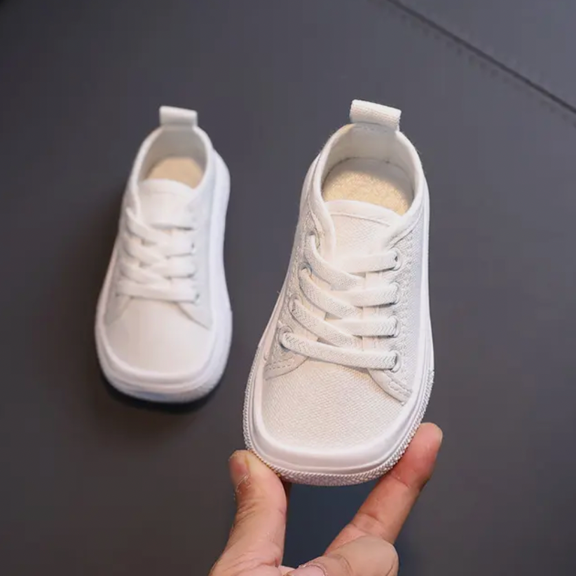 Kindersneakers Luipaardpatroon Wit Zool | Casual