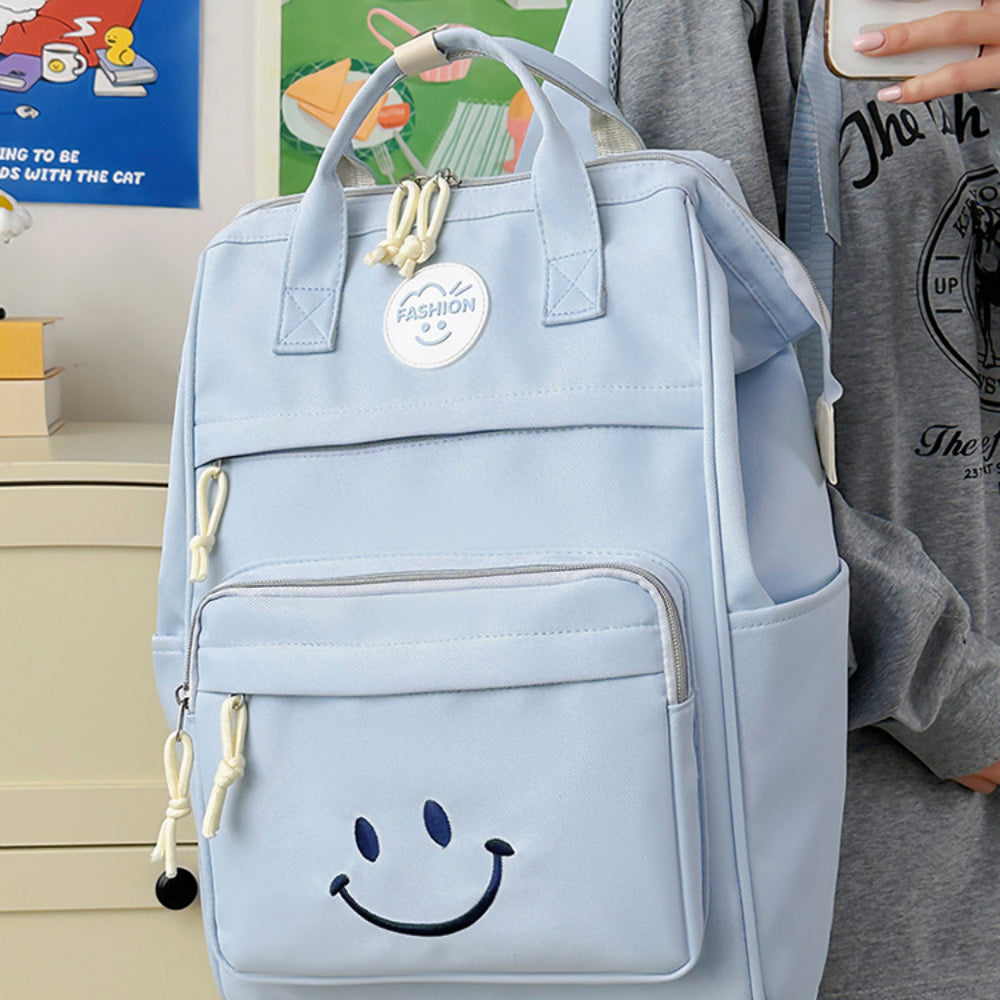 Schoolrugzak Kinderen Zwart met Smiley | Dagelijks
