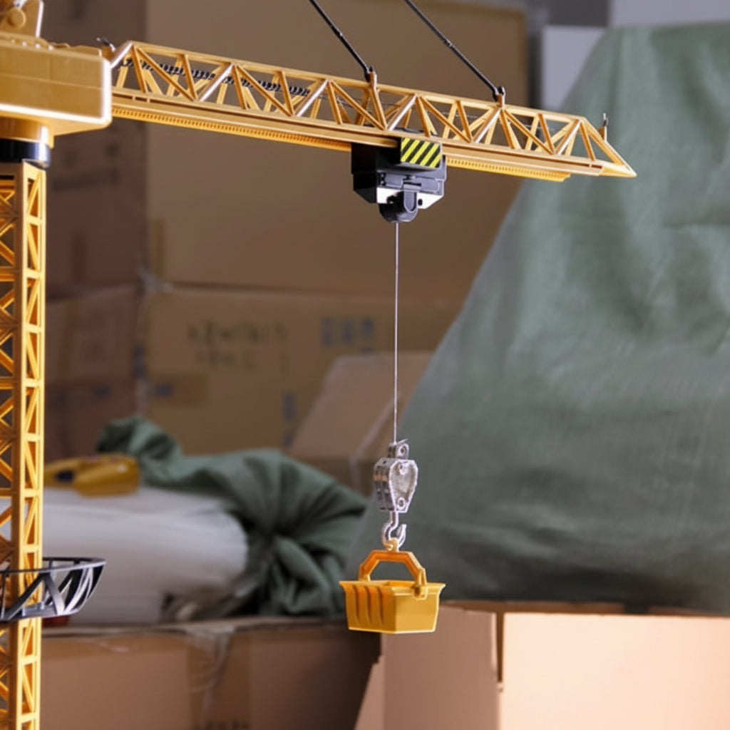 CranePro Torenkraan | RC afstandsbediening, LED-verlichting, 3+ – Bouw je eigen bouwplaats thuis