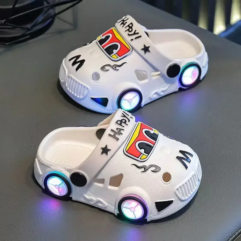 GlowRun LED-autoslippers | Lichtgevende pantoffels kinderen 1–7 jaar – Magisch speelplezier