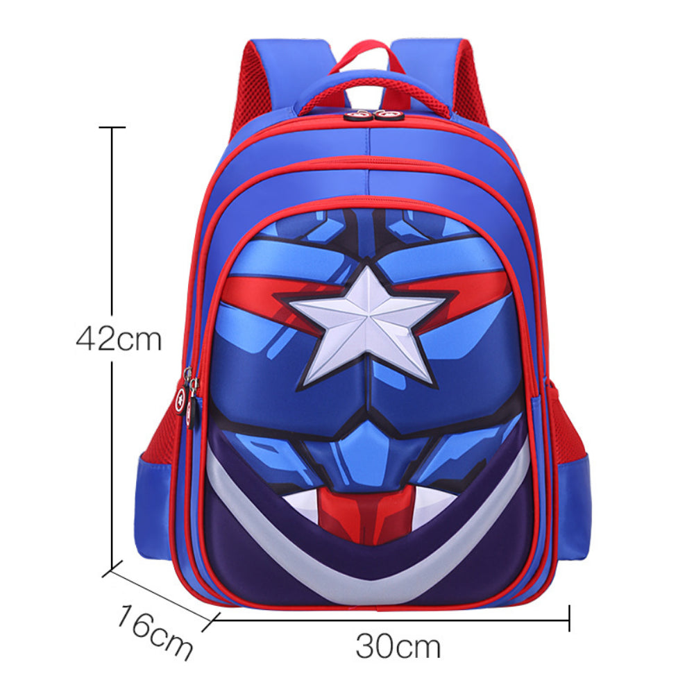 HeroShell 3D Schoolrugzak | Ergonomische kinderrugzak 42x30cm – Superhelden-avonturen elke schooldag