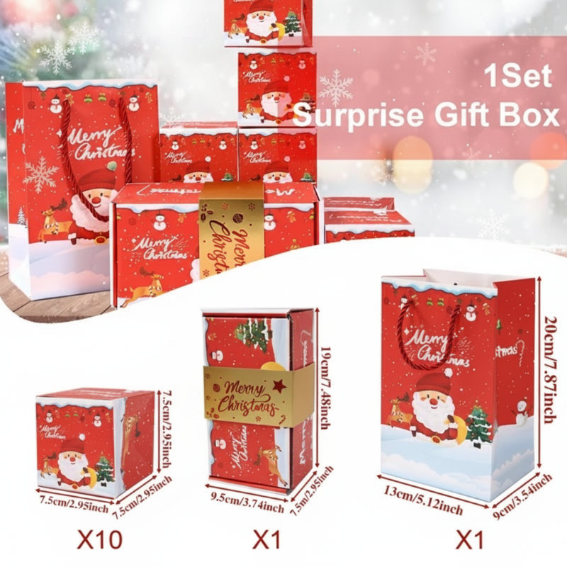 MerryPop Geldgeschenkbox | Kerstmis surprise doos rood & groen – Magisch geldcadeau verpakken