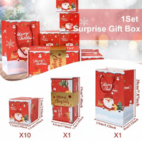Thumbnail for MerryPop Geldgeschenkbox | Kerstmis surprise doos rood & groen – Magisch geldcadeau verpakken