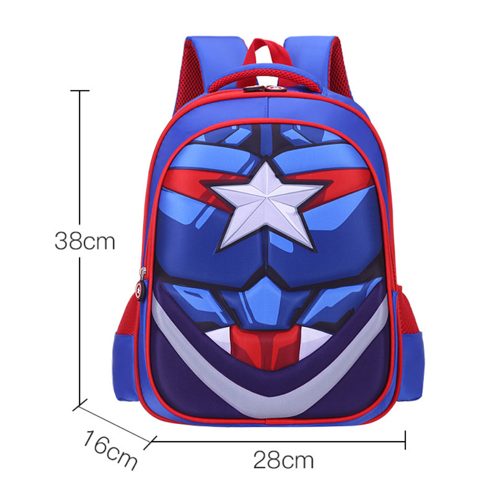 HeroShell 3D Schoolrugzak | Ergonomische kinderrugzak 42x30cm – Superhelden-avonturen elke schooldag