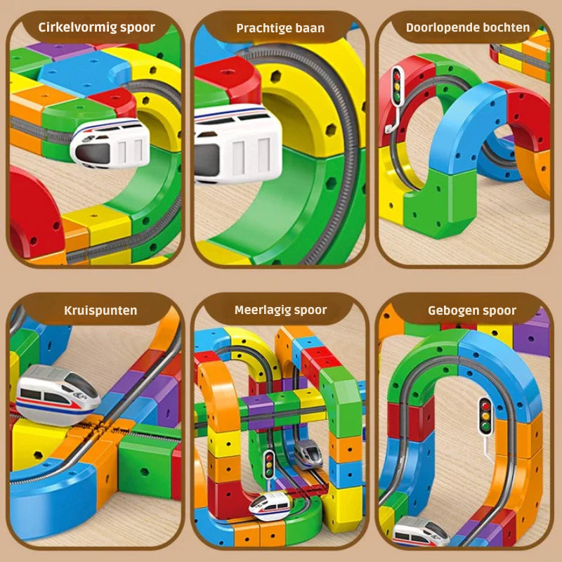 Tracki 3D treinbouwset | STEM speelgoed 51–123 onderdelen, 3+ – Creatief bouwen, onbeperkt speelplezier