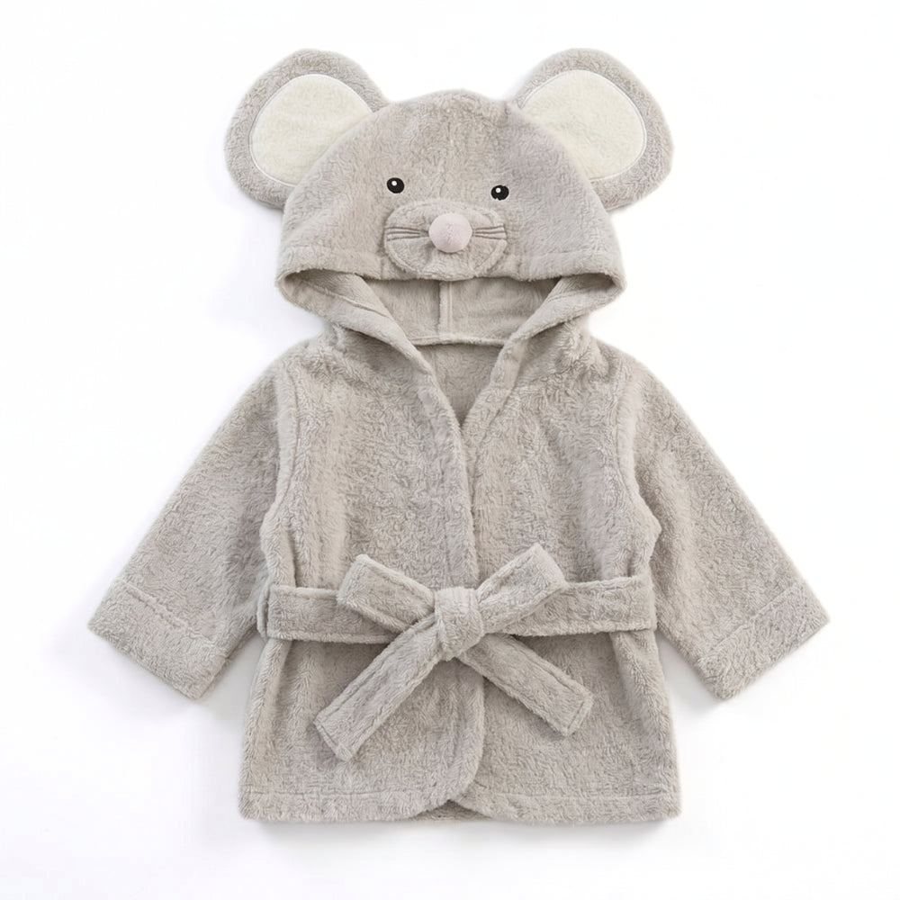 Milo & Moon Babybadjas | Haai & dieren hooded badjas 0-6 jaar – Knuffelig badplezier