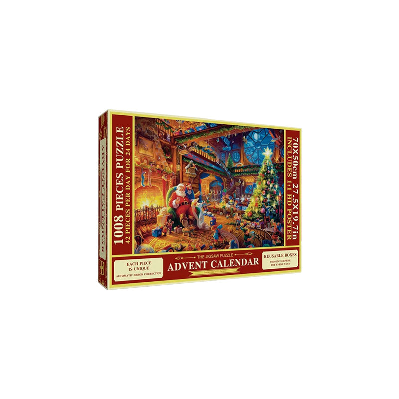 Calendario dell'Avvento Puzzle di Natale | Rendi il Natale Magico - Puzzle da 1008 Pezzi in 24 Sportellini