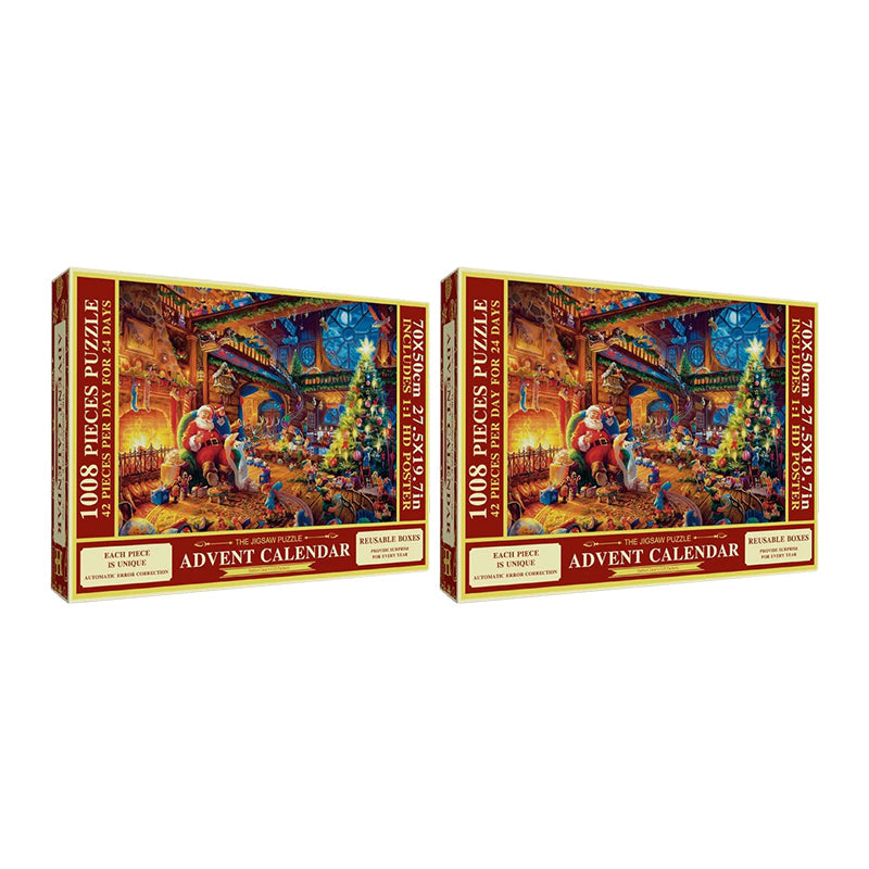 Calendario dell'Avvento Puzzle di Natale | Rendi il Natale Magico - Puzzle da 1008 Pezzi in 24 Sportellini