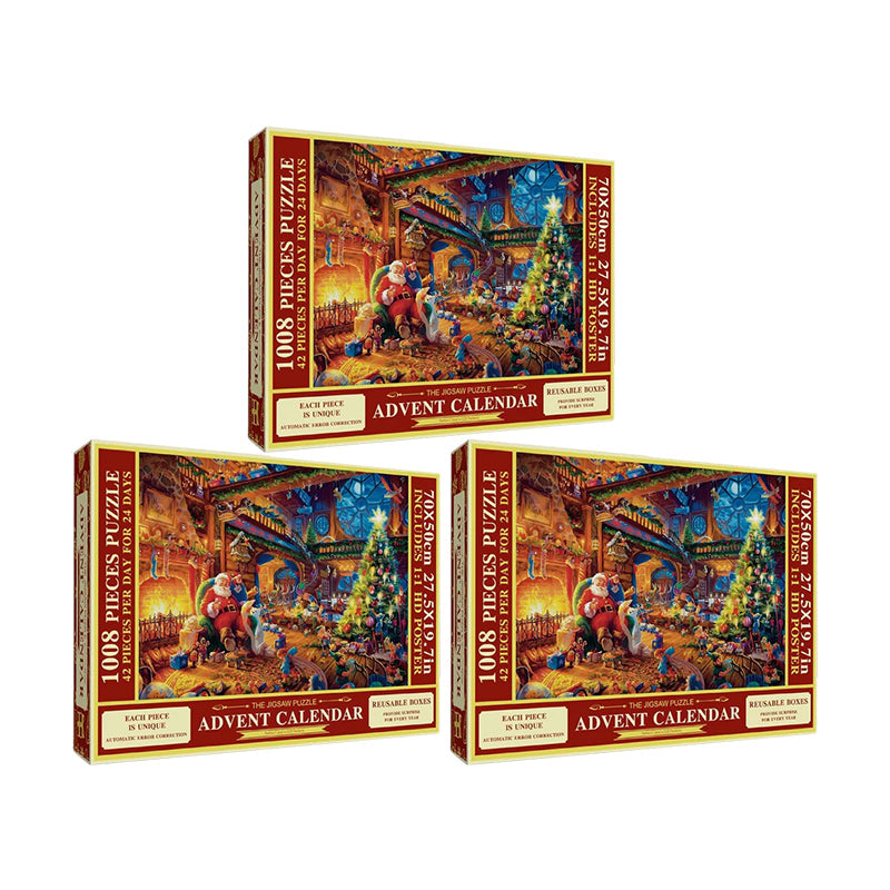 Calendario dell'Avvento Puzzle di Natale | Rendi il Natale Magico - Puzzle da 1008 Pezzi in 24 Sportellini