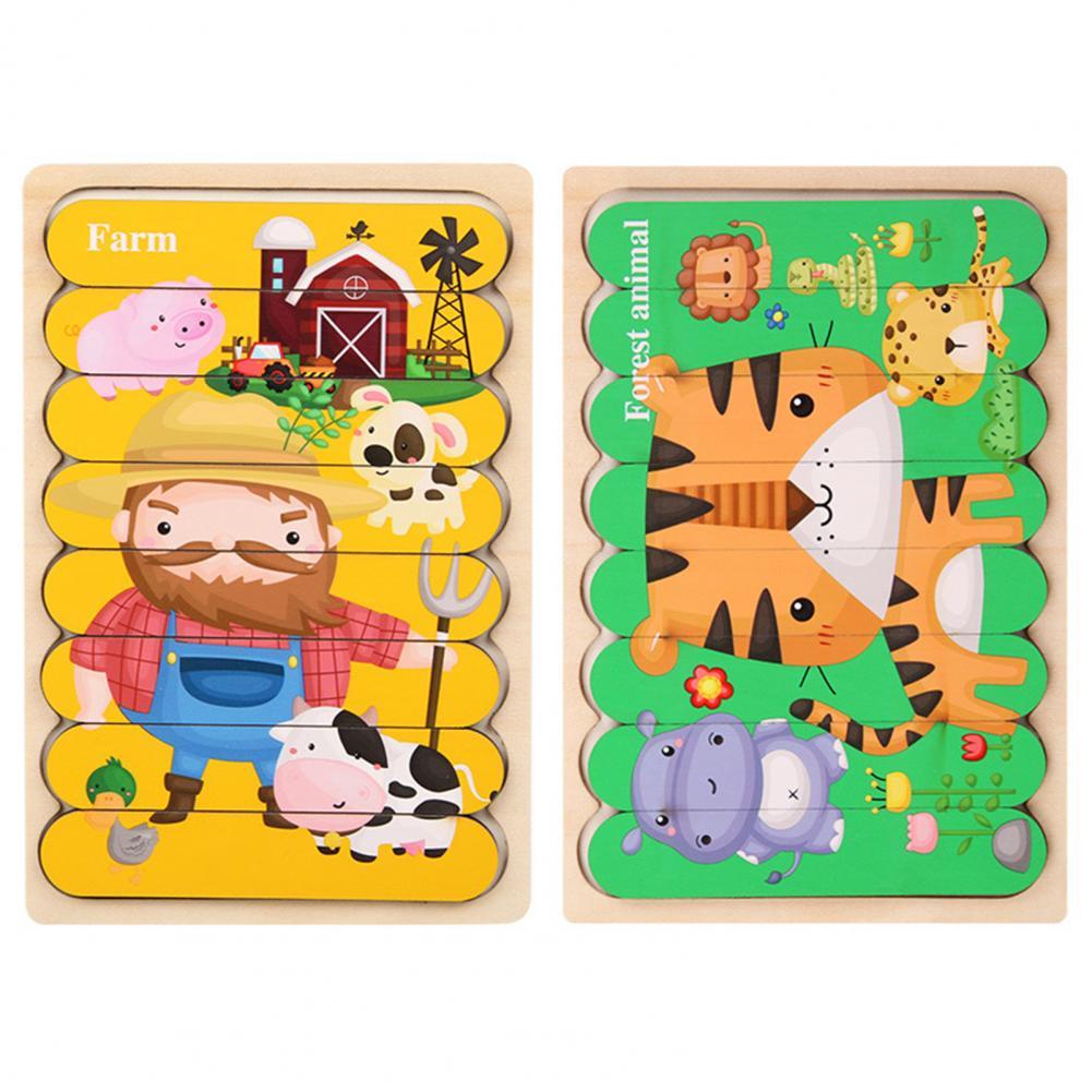 Ecotoys Wooden 3D Vehicle & Fruit Puzzles | Educational Toys for Creative Children - Learn and Play with Puzzles for Your Child