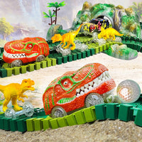 Thumbnail for Racing Dinosaur Train Set | Fantasierijke Treinbaan Set voor Ongekend Speelplezier - Inclusief Extra Dino en Treinauto