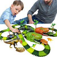 Thumbnail for Racing Dinosaur Train Set | Fantasierijke Treinbaan Set voor Ongekend Speelplezier - Inclusief Extra Dino en Treinauto
