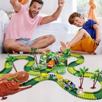 Thumbnail for Racing Dinosaur Train Set | Fantasierijke Treinbaan Set voor Ongekend Speelplezier - Inclusief Extra Dino en Treinauto